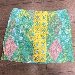 Lilly Pulitzer Green and Yellow Skort size 12